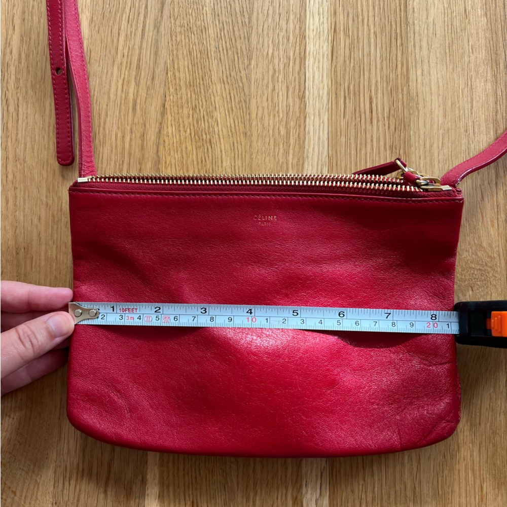Celine trio bag red